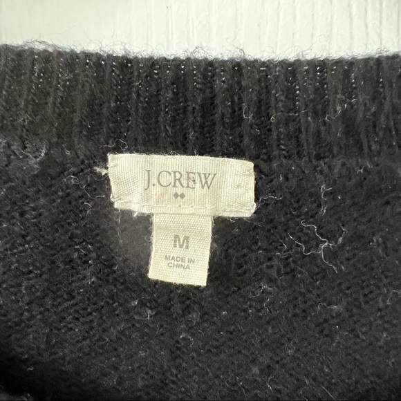 J Crew Black White Sequin Stripe Sweater M - Picture 6 of 9